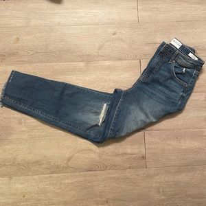 Dillards Tapered Boyfriend FRAYED JEANS, Size (25)